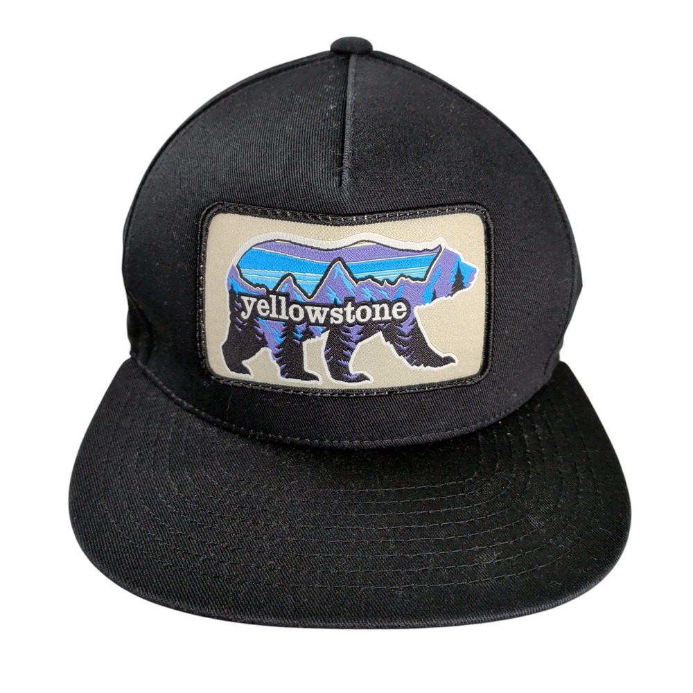 Yellowstone National Park Grizzly‎ Bears Snapback Hat Cap Black